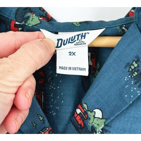 Duluth Women Printmaker Lightweight Popover Top 2X Novelty Camper Outdoors Retro - Picture 4 of 9